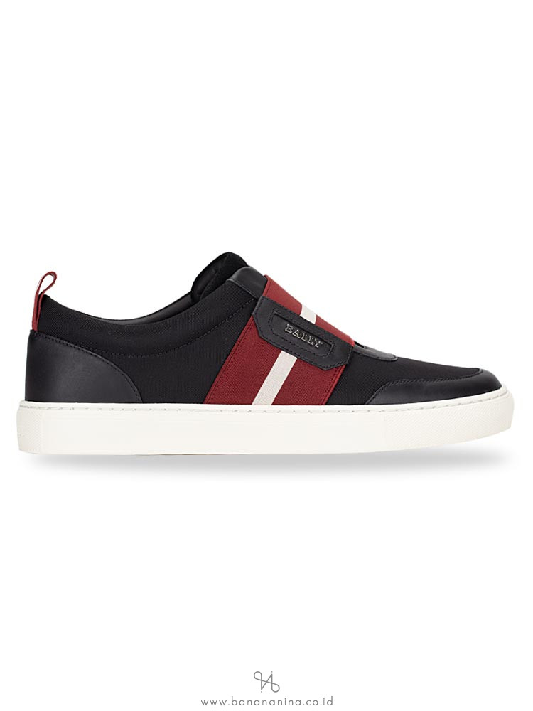 BALLY Men Hemon Leather Sneakers Black Sz 41