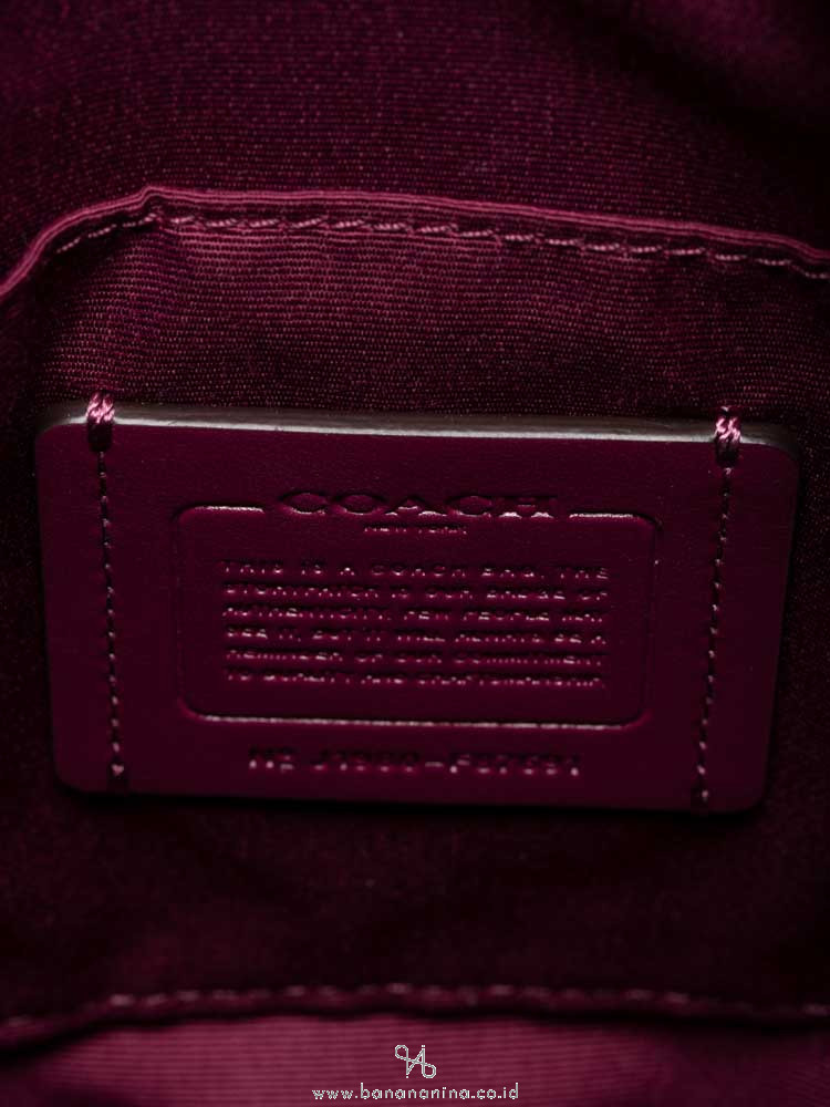 COACH 87691 Leather Mini Abby Duffle Metallic Berry