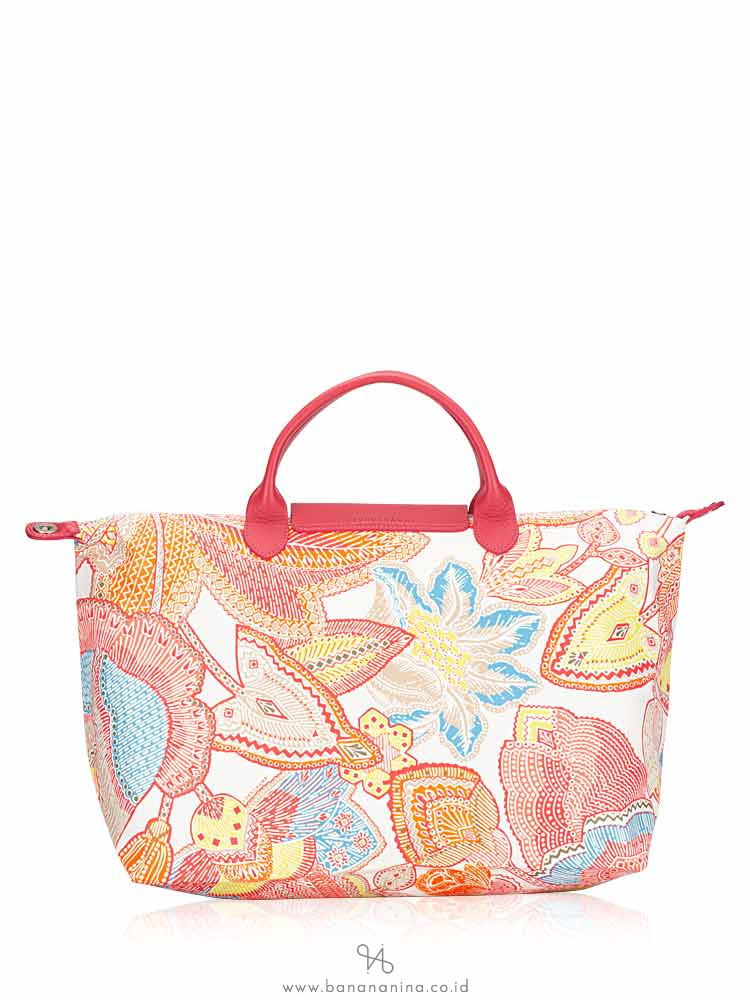 LONGCHAMP Fleurs de Ravello Medium SH Pink