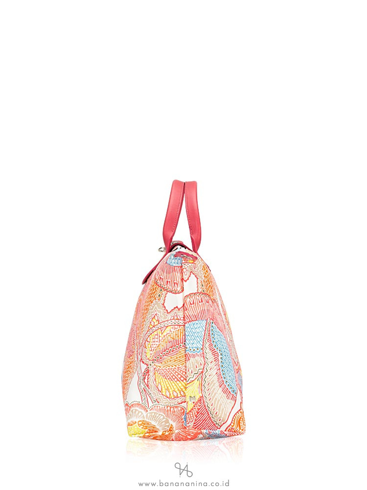 LONGCHAMP Fleurs de Ravello Medium SH Pink