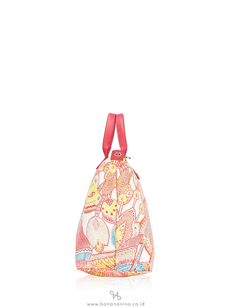 LONGCHAMP Fleurs de Ravello Medium SH Pink