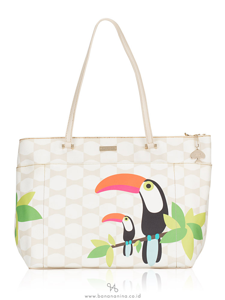 KATE SPADE Bow Tile Francis Toucan Baby Bag Cream Multi