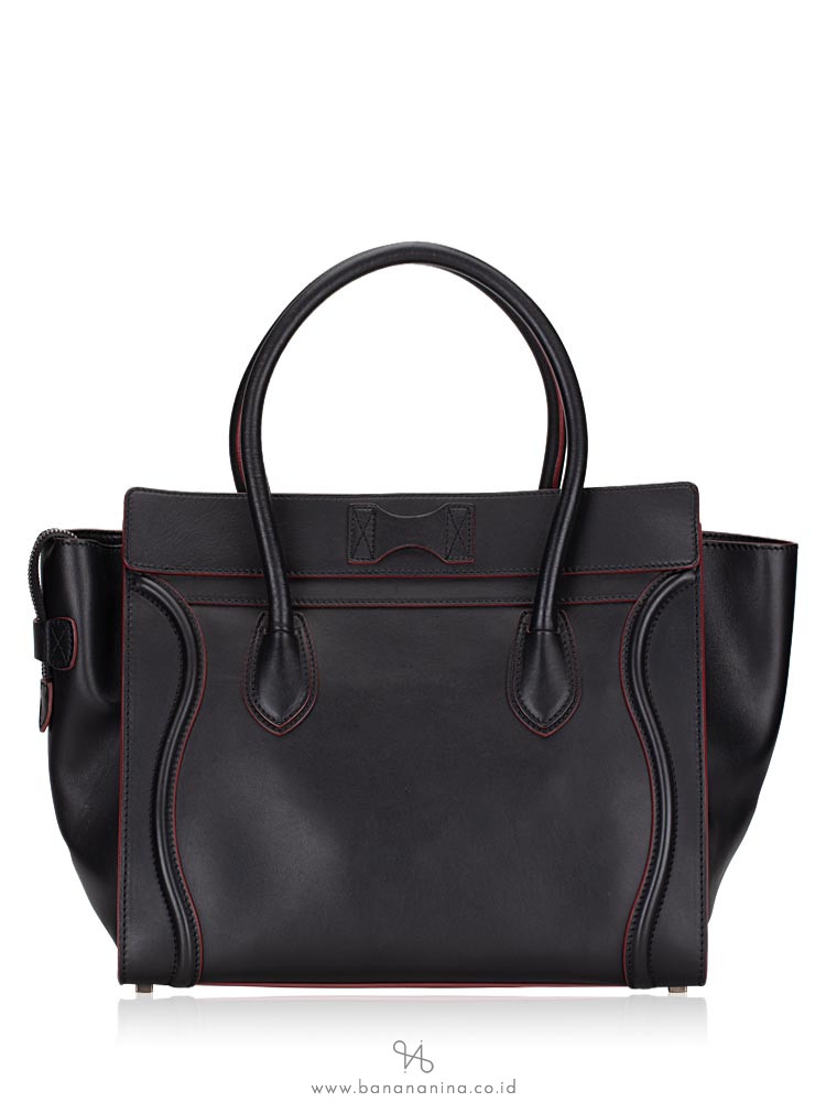 CELINE Shoulder Luggage Black Bordeaux