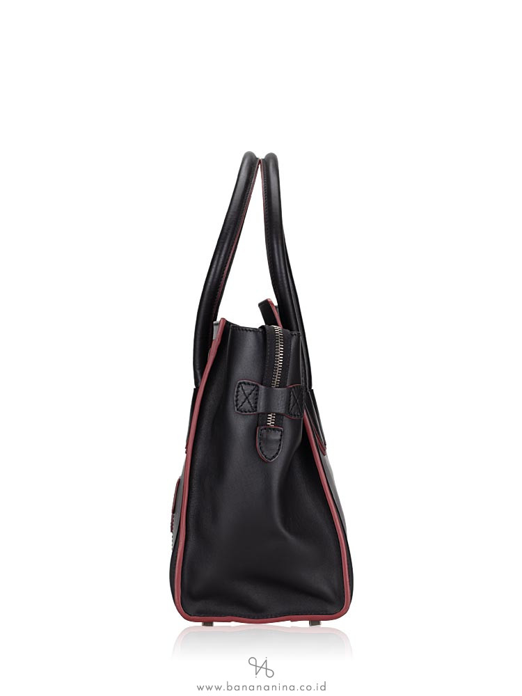 CELINE Shoulder Luggage Black Bordeaux