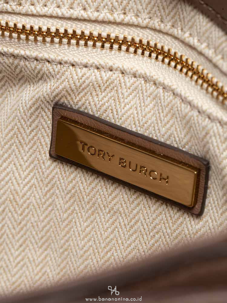 TORY BURCH Kira Chevron Top Handle Satchel Classic Taupe