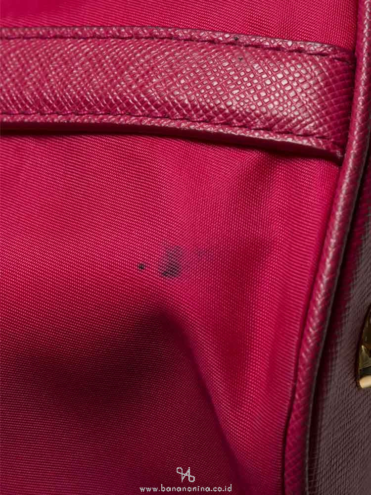 PRADA 1BB013 Tessuto Saffiano Satchel Ibisco Pink