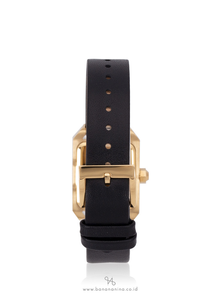 TORY BURCH TBW1106 Dalloway Leather Strap Watch Black
