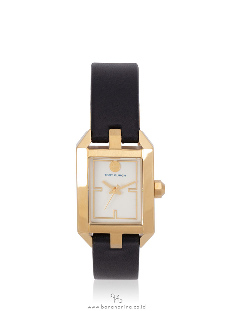 TORY BURCH TBW1106 Dalloway Leather Strap Watch Black