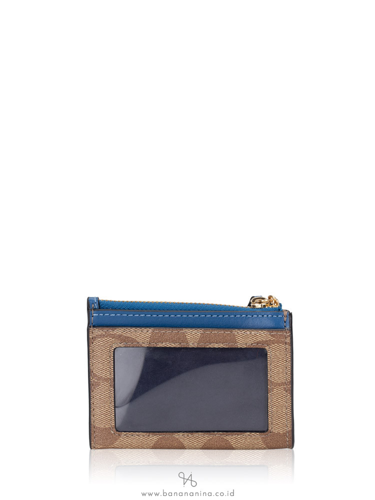 COACH 88208 Signature Mini Skinny Khaki Deep Atlantic