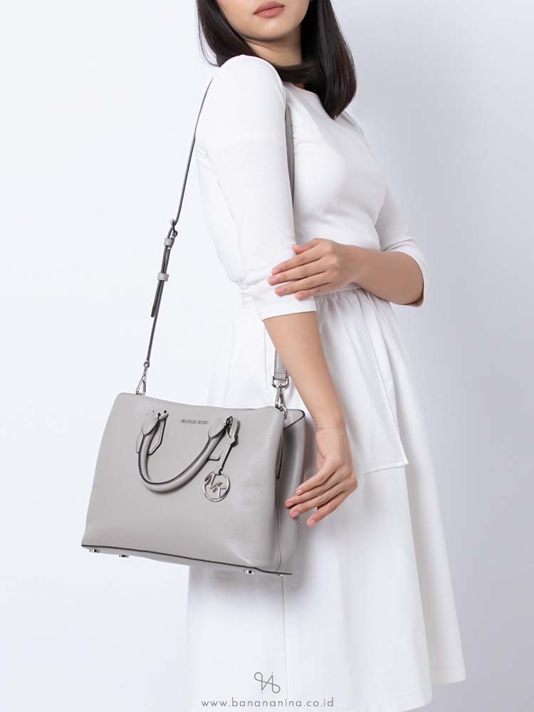 camille medium pebbled leather satchel