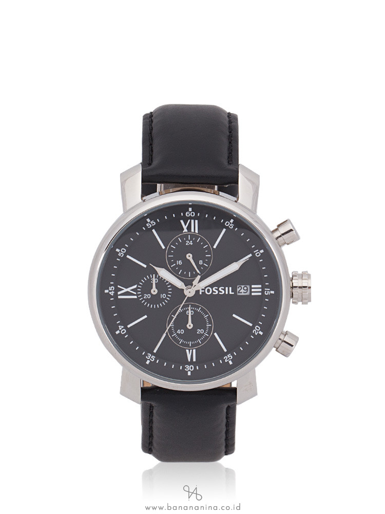 FOSSIL Men BQ1006 Rhett Chronograph Leather Black