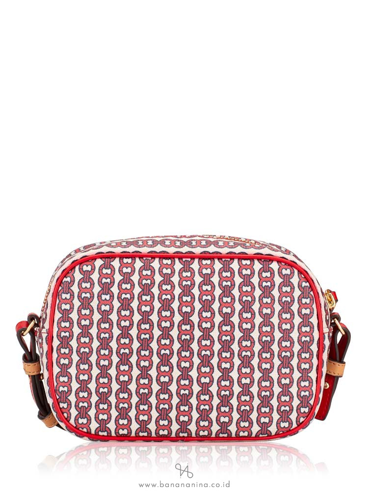 TORY BURCH Gemini Link Canvas Mini Bag Liberty Red