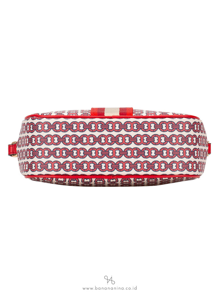 TORY BURCH Gemini Link Canvas Mini Bag Liberty Red