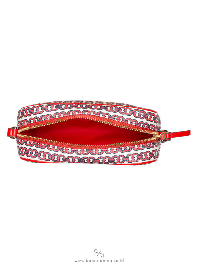 TORY BURCH Gemini Link Canvas Mini Bag Liberty Red