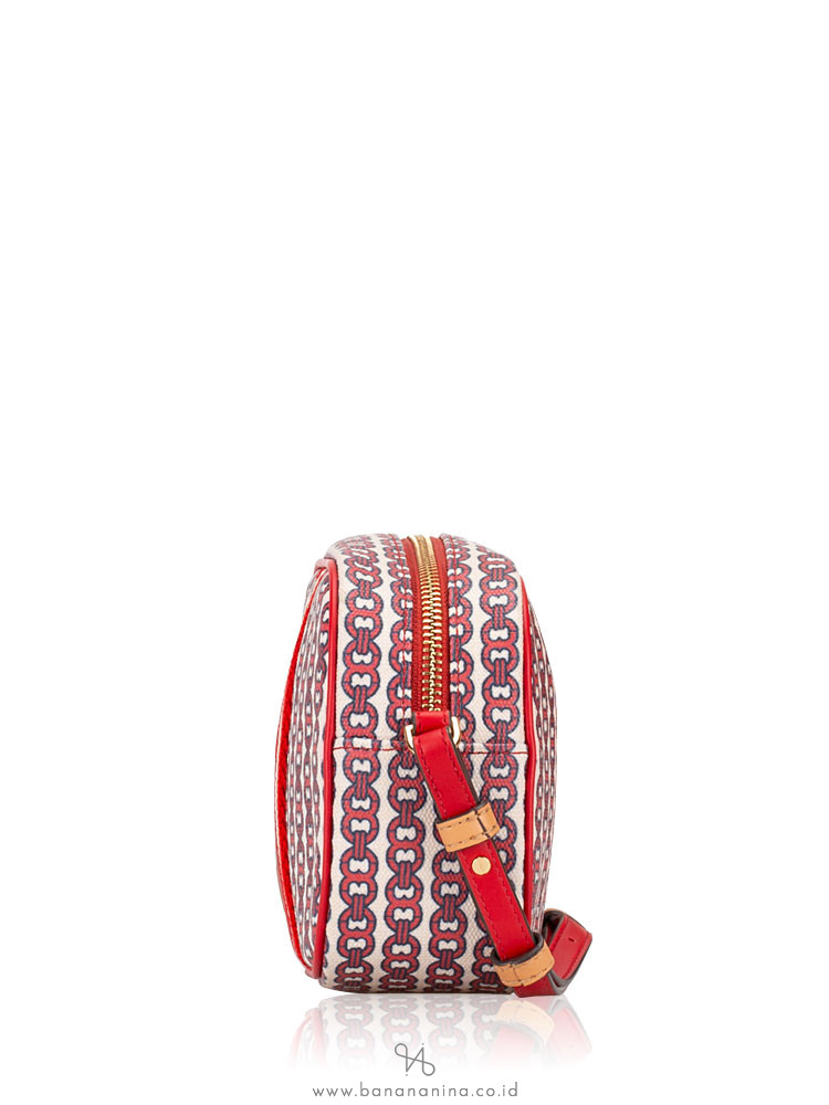 TORY BURCH Gemini Link Canvas Mini Bag Liberty Red
