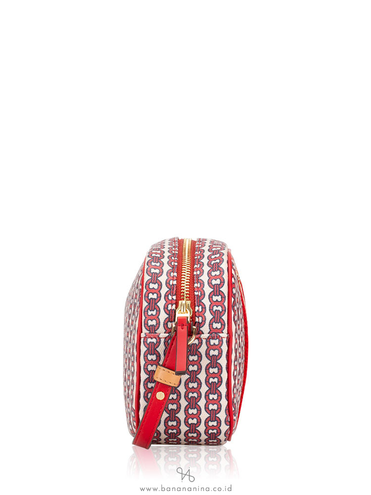 TORY BURCH Gemini Link Canvas Mini Bag Liberty Red