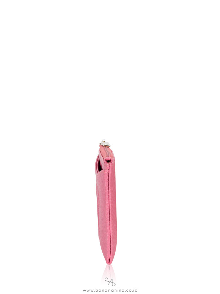 CHANEL Caviar Timeless CC Zip Wallet Pink