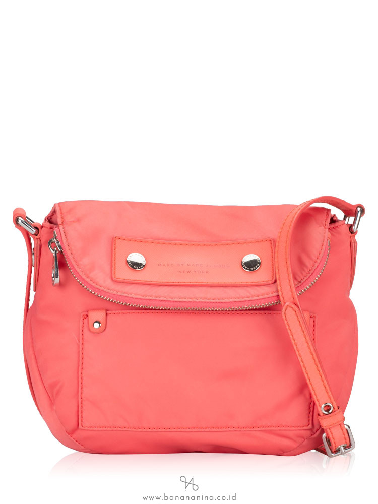 MARC JACOBS Mini Preppy Nylon Natasha Bag Bright Coral