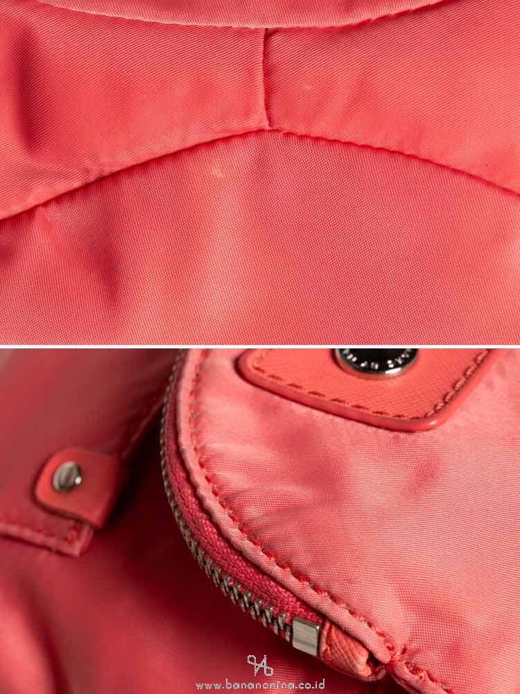 MARC JACOBS Mini Preppy Nylon Natasha Bag Bright Coral