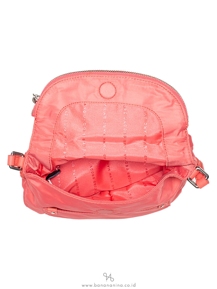 MARC JACOBS Mini Preppy Nylon Natasha Bag Bright Coral