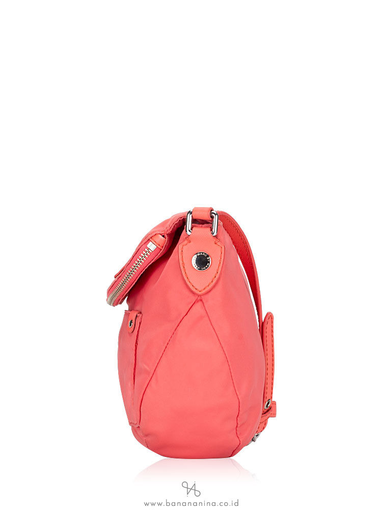 MARC JACOBS Mini Preppy Nylon Natasha Bag Bright Coral