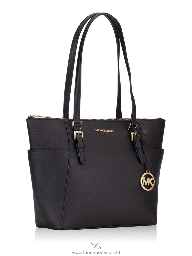 Michael Kors Charlotte Large Zip Tote Black