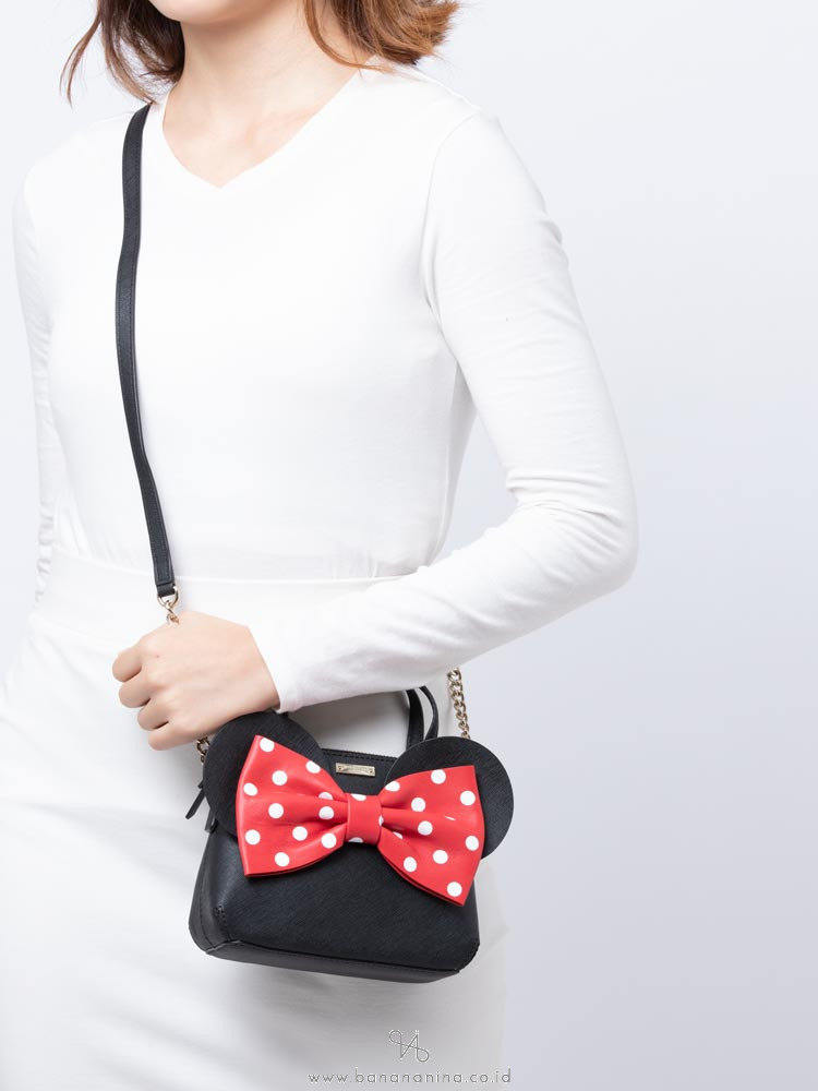 KATE SPADE X Minnie Mouse Mini Maise Satchel Black