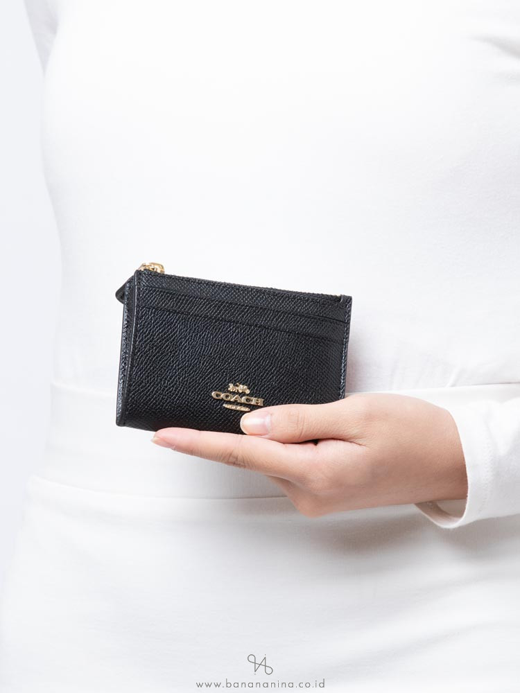 COACH 88250 Crossgrain Mini Skinny ID Black