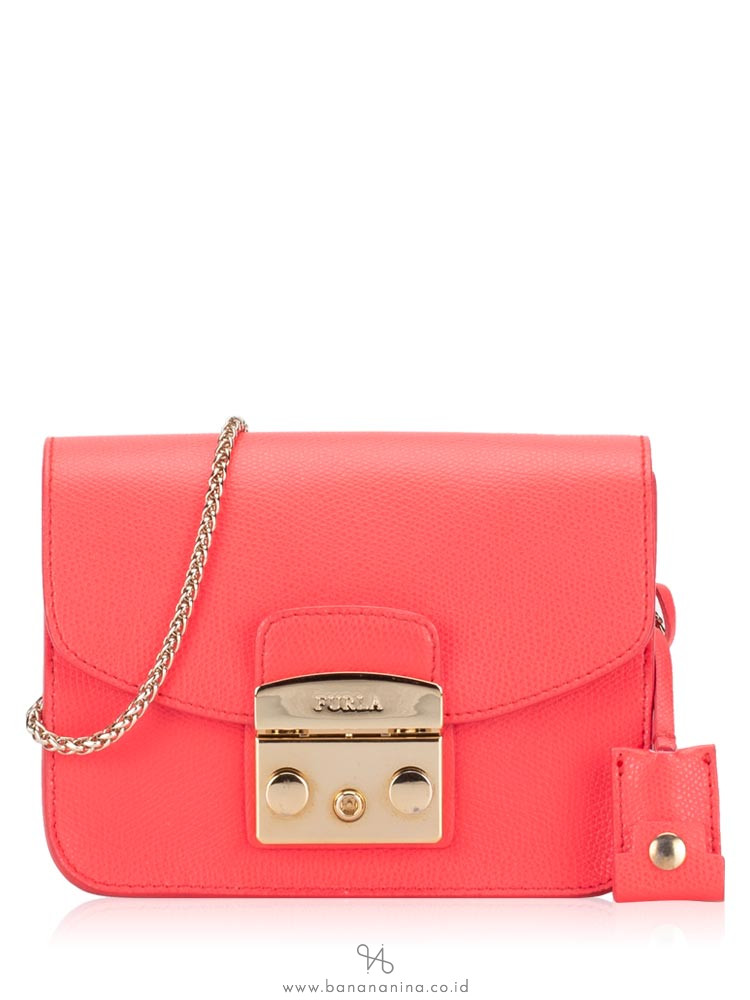 FURLA Metropolis Mini Crossbody Pink Fluo
