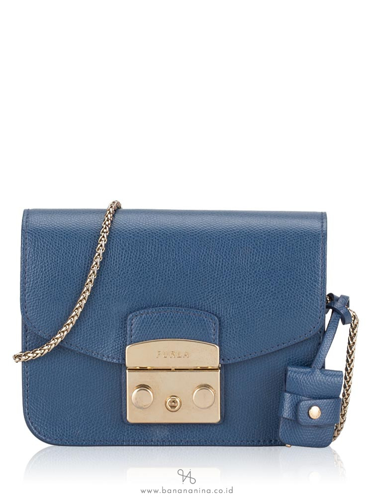 FURLA Metropolis Mini Crossbody Blu Ginepro