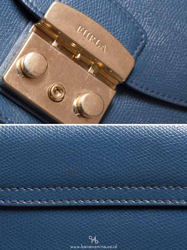 FURLA Metropolis Mini Crossbody Blu Ginepro