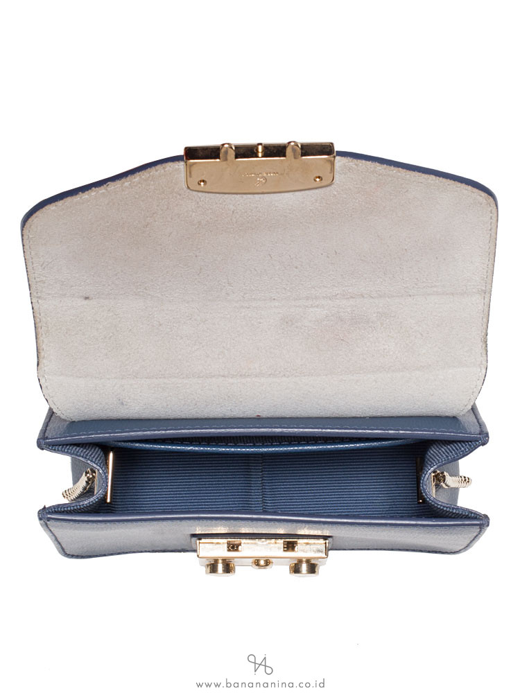 FURLA Metropolis Mini Crossbody Blu Ginepro