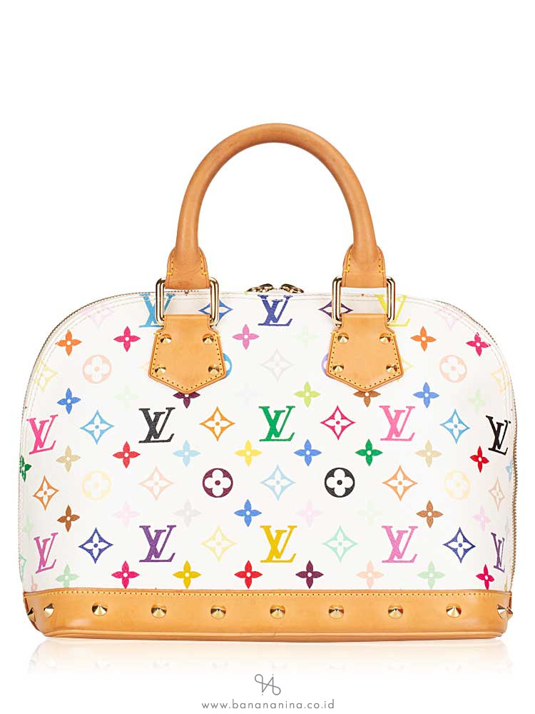LOUIS VUITTON Monogram Multicolor Alma PM Blanc