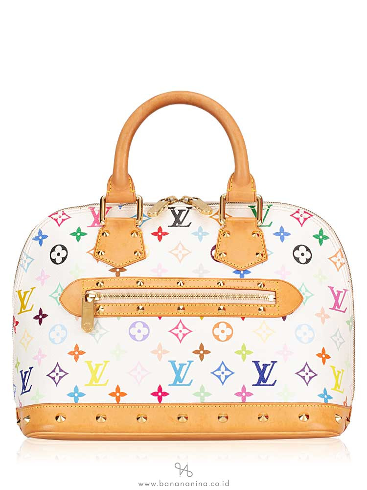 LOUIS VUITTON Monogram Multicolor Alma PM Blanc