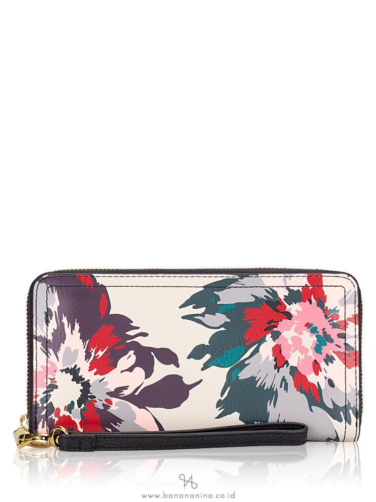 FOSSIL SL7982919 Rfid Logan Zip Wallet Floral
