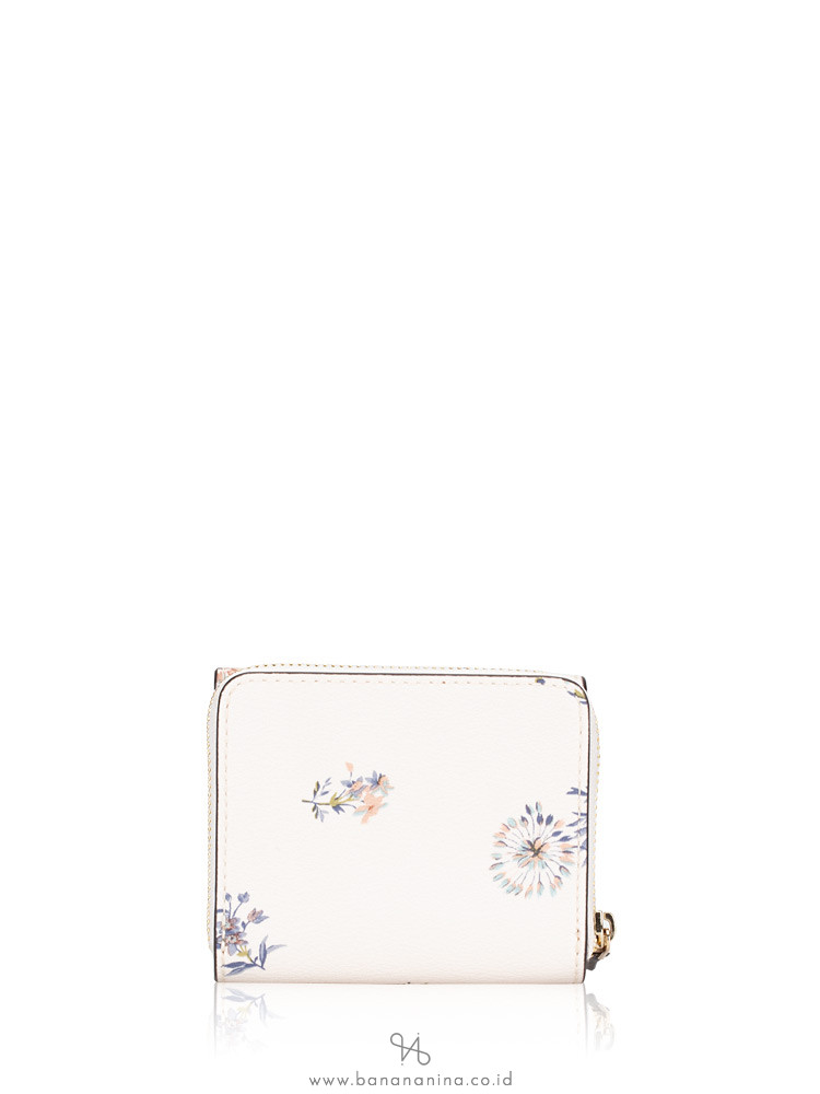 COACH 2924 Dandelion Floral Small Trifold Wallet Chalk Blue Multi