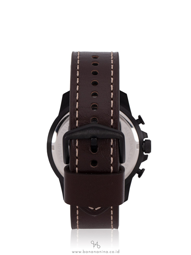 FOSSIL Men FS5601 Bowman Chronograph Leather Strap Brown