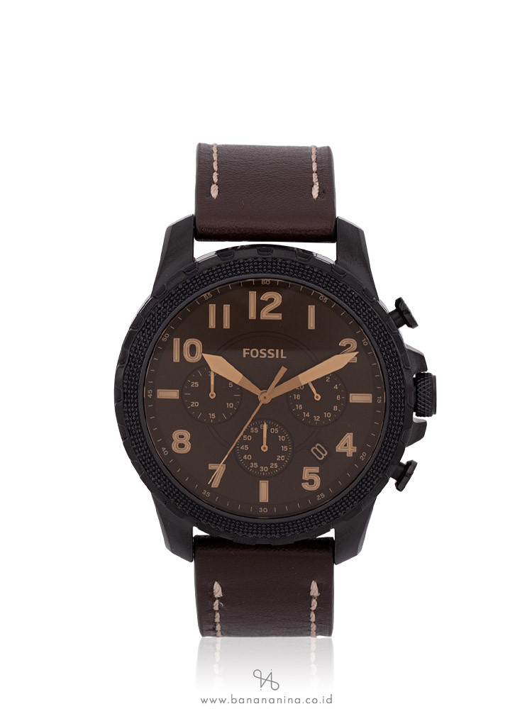 FOSSIL Men FS5601 Bowman Chronograph Leather Strap Brown
