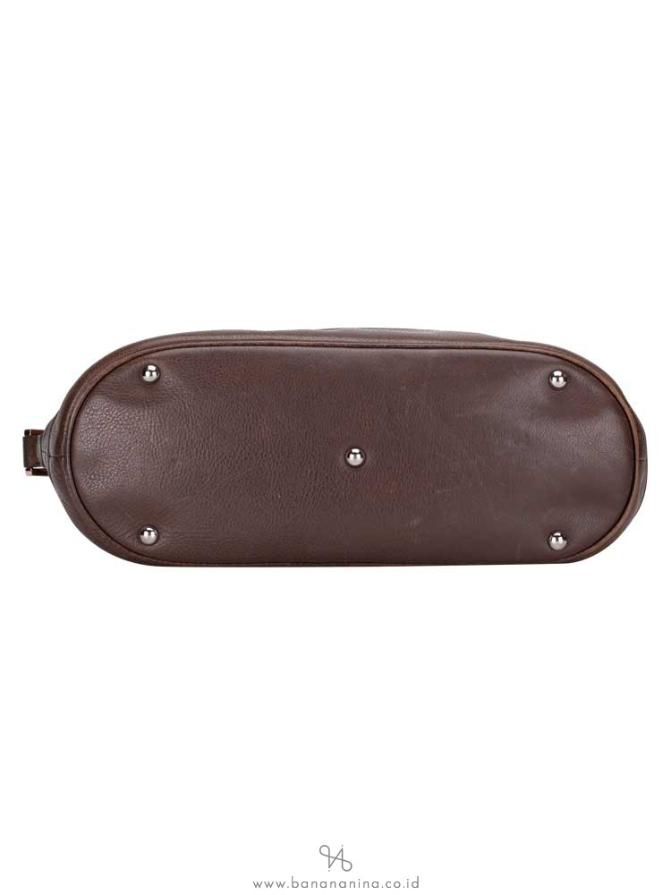LONGCHAMP Cosmo Leather Hobo Chocolate