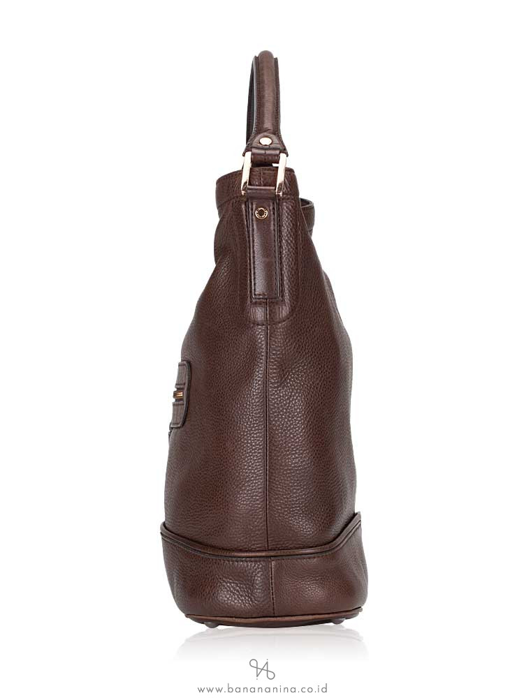 LONGCHAMP Cosmo Leather Hobo Chocolate