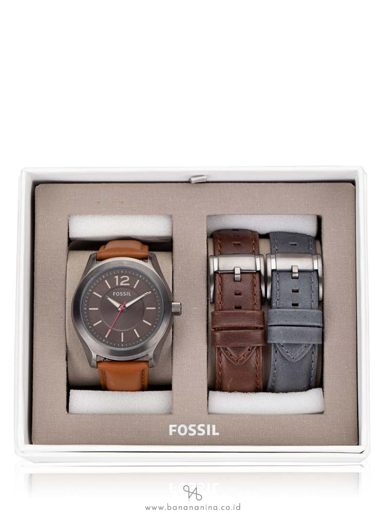 FOSSIL BQ2396SET Editor Three-Hand Interchangeable Strap Box Set
