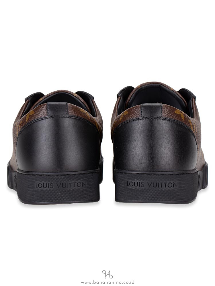 LOUIS VUITTON Men Monogram Match Up Sneakers Black Sz 8.5