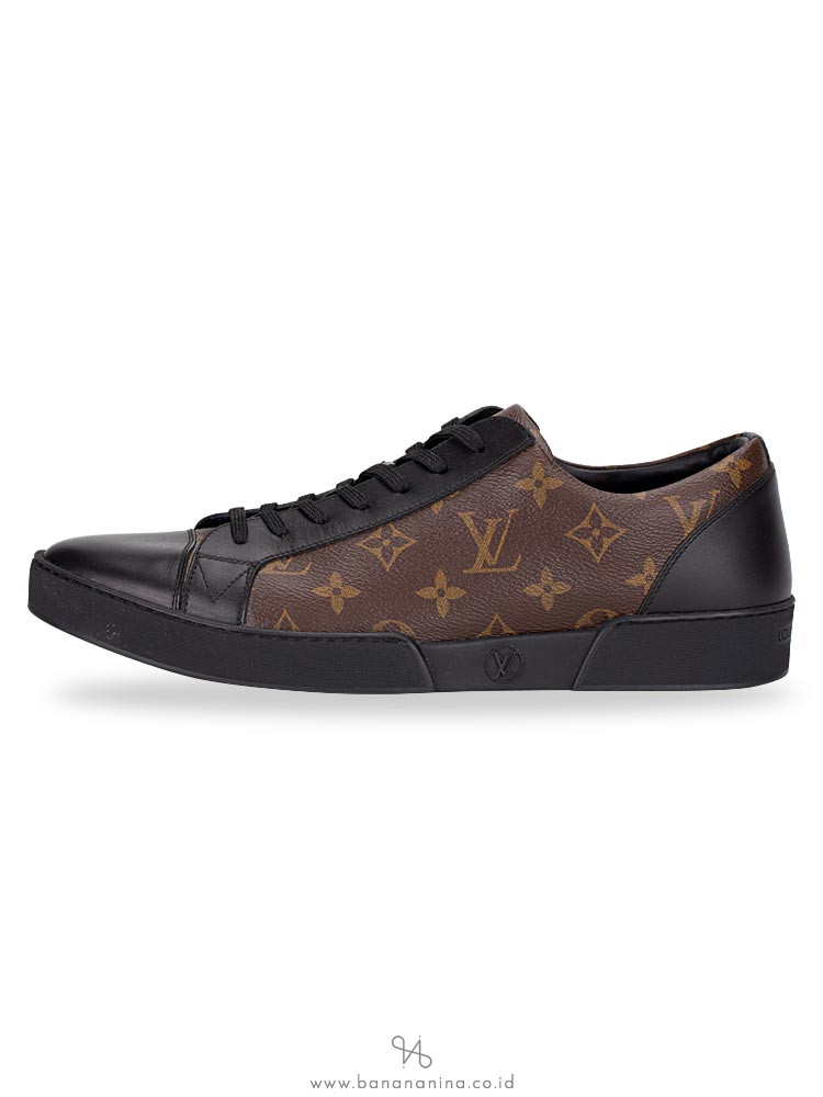 LOUIS VUITTON Men Monogram Match Up Sneakers Black Sz 8.5