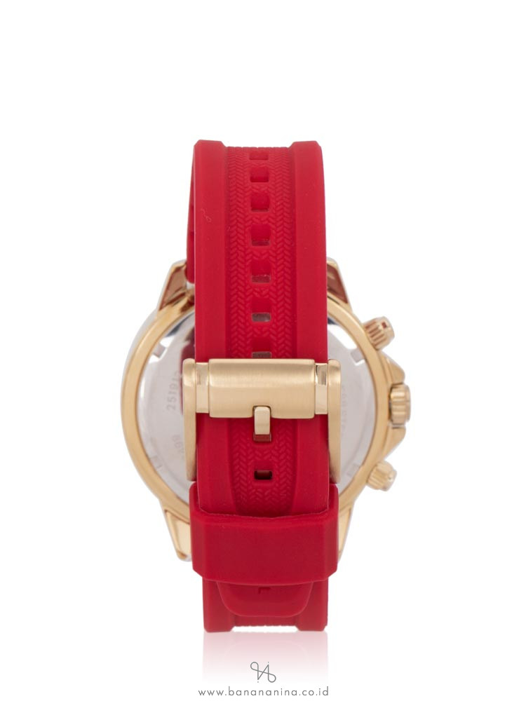FOSSIL Men BQ2499 Bannon Multifunction Silicone Strap Red