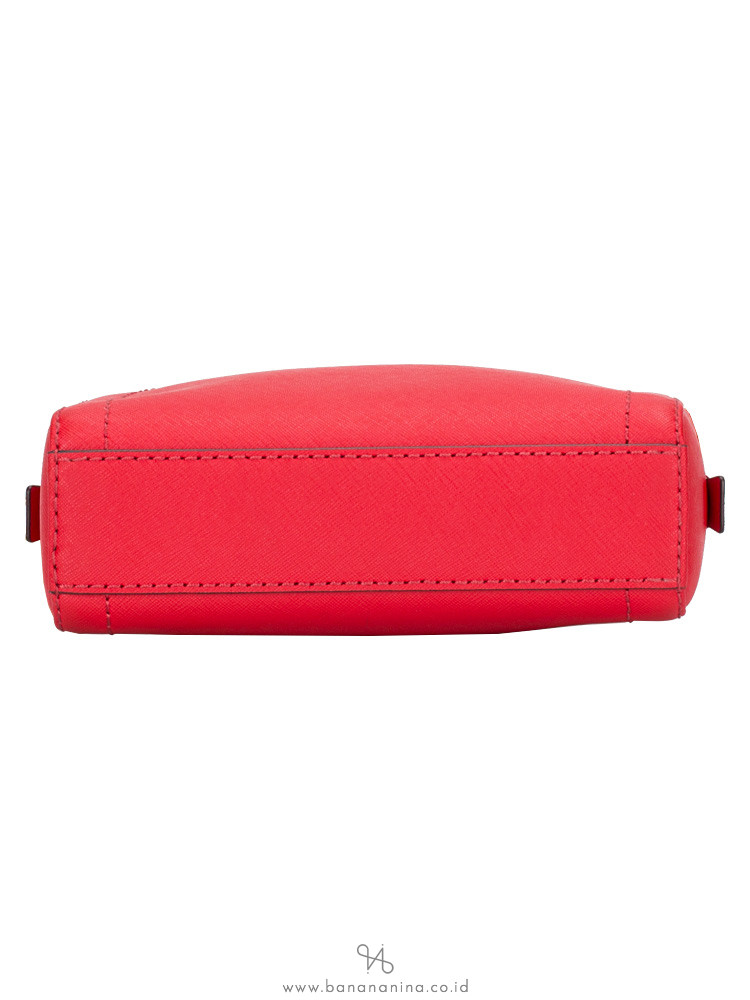 MARC JACOBS Playback Leather Crossbody Red Gold