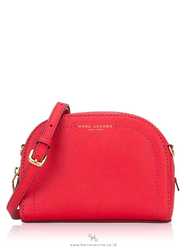 MARC JACOBS Playback Leather Crossbody Red Gold