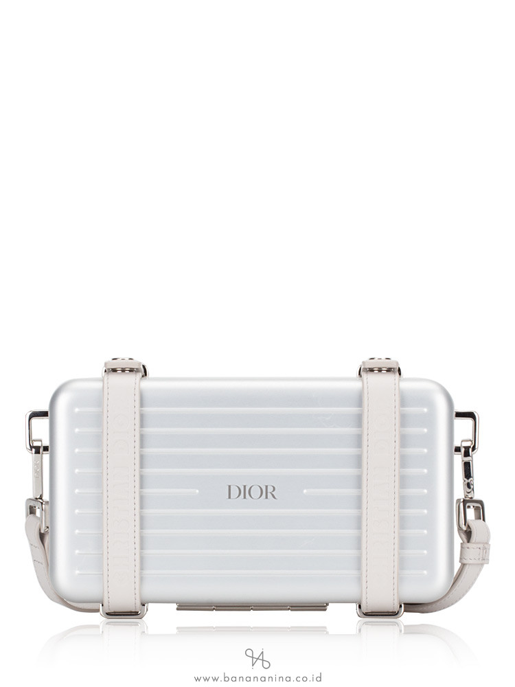 CHRISTIAN DIOR X Rimowa Aluminum Personal Clutch Silver