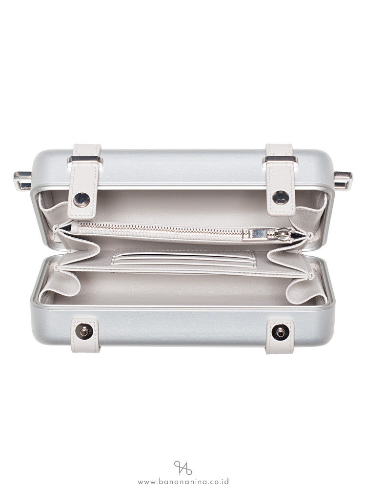 CHRISTIAN DIOR X Rimowa Aluminum Personal Clutch Silver