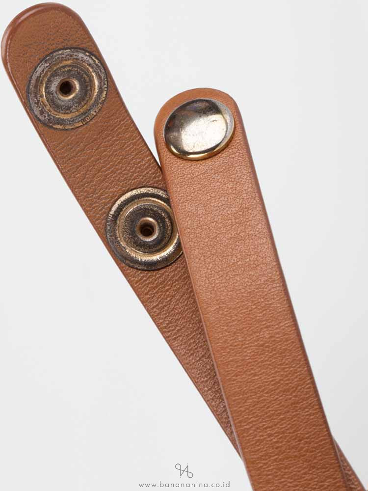 SALVATORE FERRAGAMO Vara Bow Leather Bracelet Brown