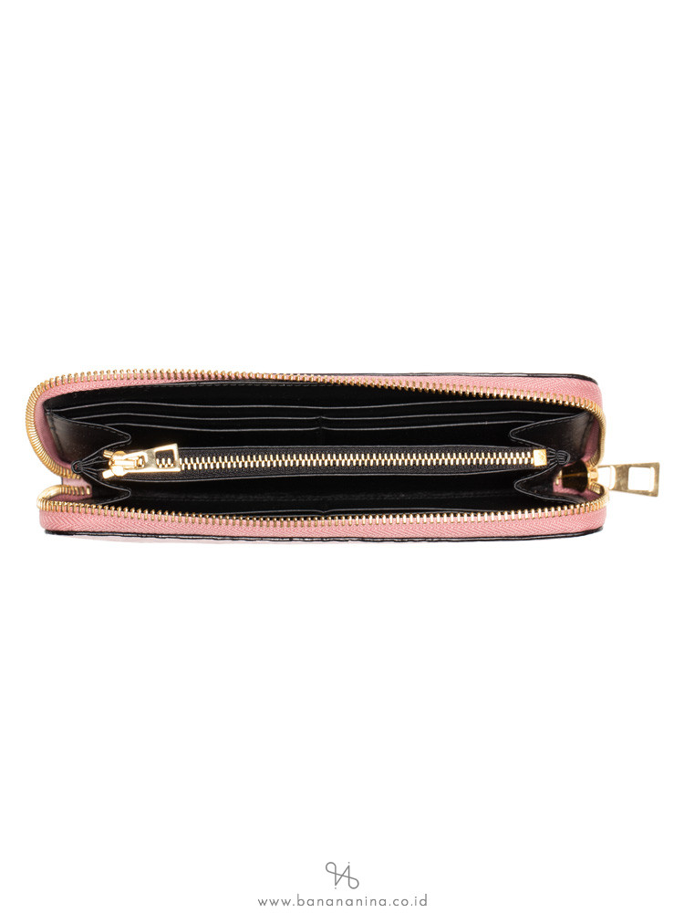 LOEWE Anagram Leather Zip Wallet Pink